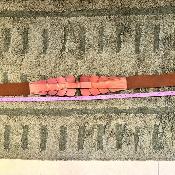 Anthropologie Brown Leather Belt with Elastic - Picture 10 of 11